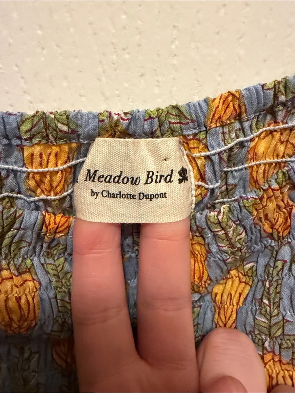 NWOT Meadow Bird by Charlotte Dupont Indian Cotton Floral Sleeveless Maxi Dress - Picture 6 of 7